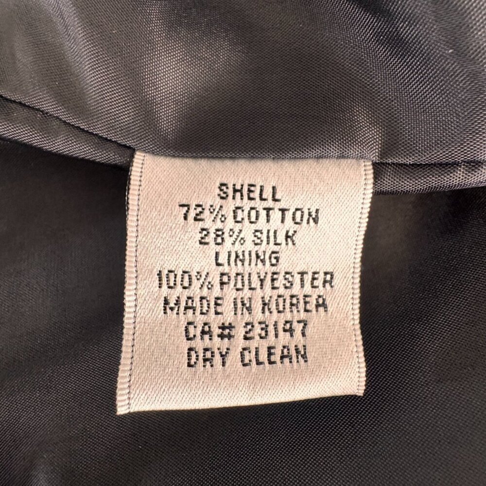 Talbots Vintage Cotton Silk Blazer Black - Picture 7 of 10